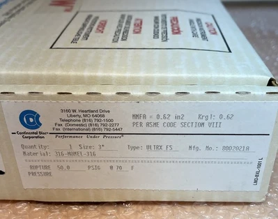 NEW Continental Disc Corp 8002021A