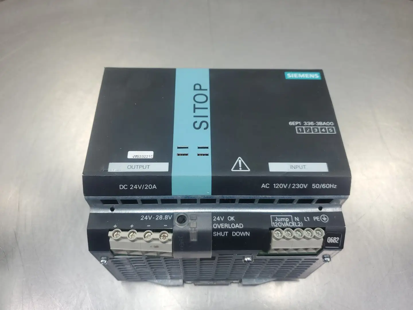 SIEMENS 6EP1336-3BA0 SITOP Modular Power Supply, 24VDC, 20A. 4D-7