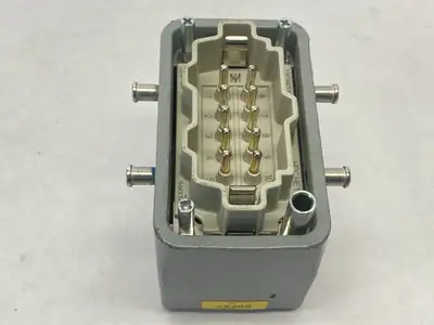 USED WEIDMULLER MALE CONNECTOR 10P 16A 500V 1203900000 W/ 1787550000