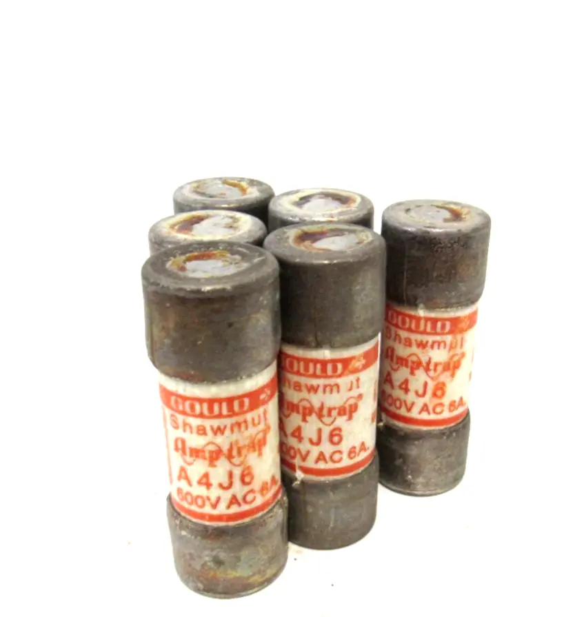 LOT OF 6 NEW GOULD SHAWMUT A4J6 FUSES