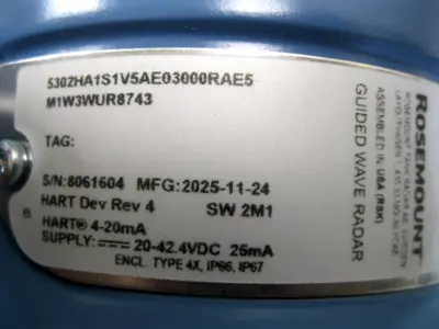 New | in-Stock Rosemount 5302 HA1S1V5AE03000RAE5M1W3WUR8743 Sensors New Hampshire US | Bitter End Trading #1460022