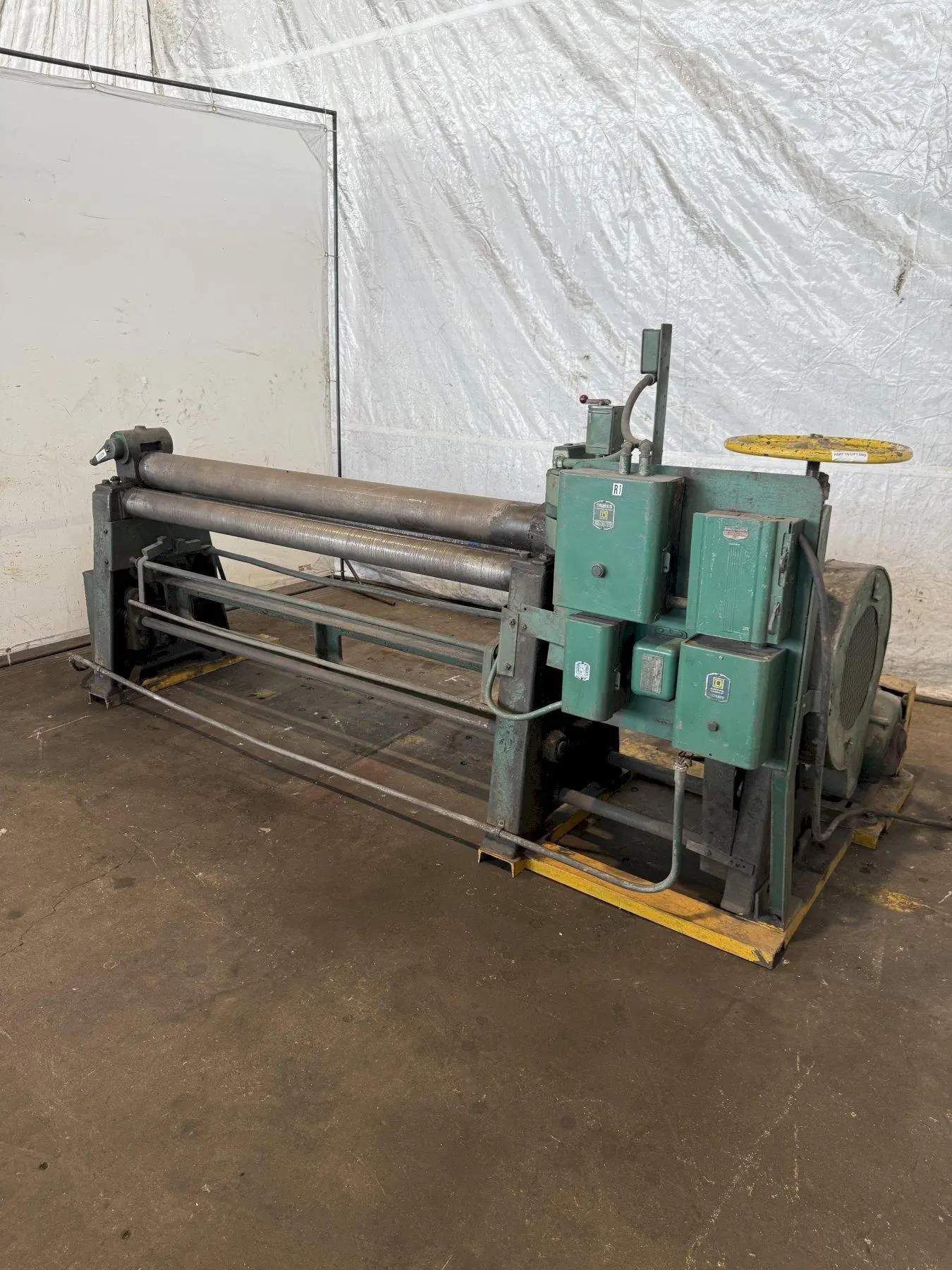 72" X 3/16" GAUGE PEXTO 3 ROLL PLATE ROLL. STOCK # 0344925