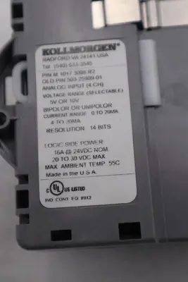 Giddings And Lewis M.1017.3098 R2 I/O MODULE ANALOG INPUT 10 V STOCK 324-C