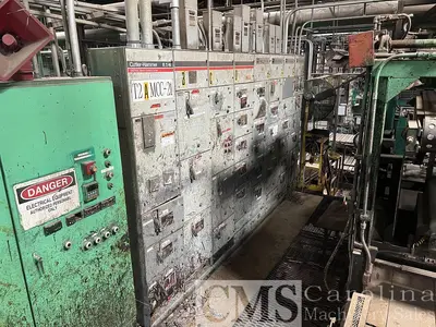 USED GLOBE PLAYWOOD LAYUP LINE AND GLOBE PRESS