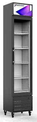 168-0011 AC-SDGR 15” Slim Glass 1 Door Self Contained Cooler
