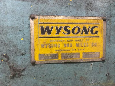 Used WYSONG AND MILES CO 1010RD Power Squaring Shears (Gauge) Ohio US | HGR 24 #1064624