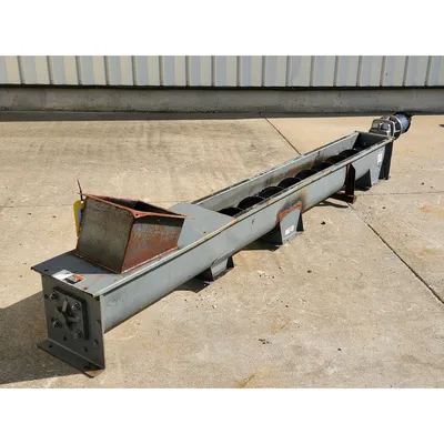 Used 9" Dia X 10' L Mild Steel Screw Conveyor 3HP