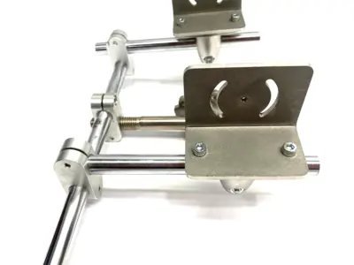 USED KEYENCE, IFM, SICK ADJUSTABLE SENSOR MOUNTING BRACKET ASSEMBLY 16" HEIGHT, 5" ARM LE
