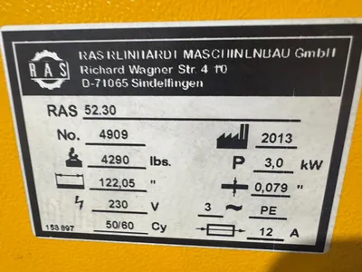 2013 RAS SMARTCUT 52.30 Power Squaring Shears (Gauge) | THREE RIVERS MACHINERY (7)