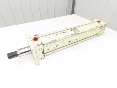 Parker Hannifin Hydraulic Cylinder 4" Bore 20" Stroke Flange Mount Extended Rod