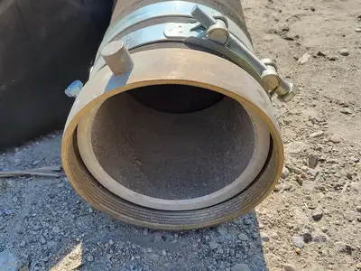 6" x 75 ft Hose Black w/ Camlock Coupling