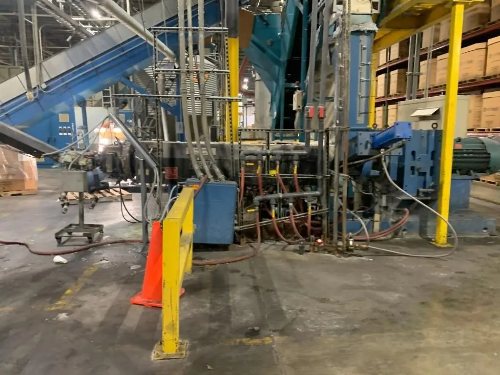Davis Standard Used 4.5″ Ram Stuffing Cascade Pelletizing Line, Xaloy Water Ring Pelletizer – New  2006