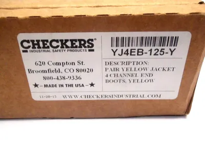 YJ4EB-125-Y | Checkers Industrial Safety  Yellow Jacket 4 Channel End Boots - New