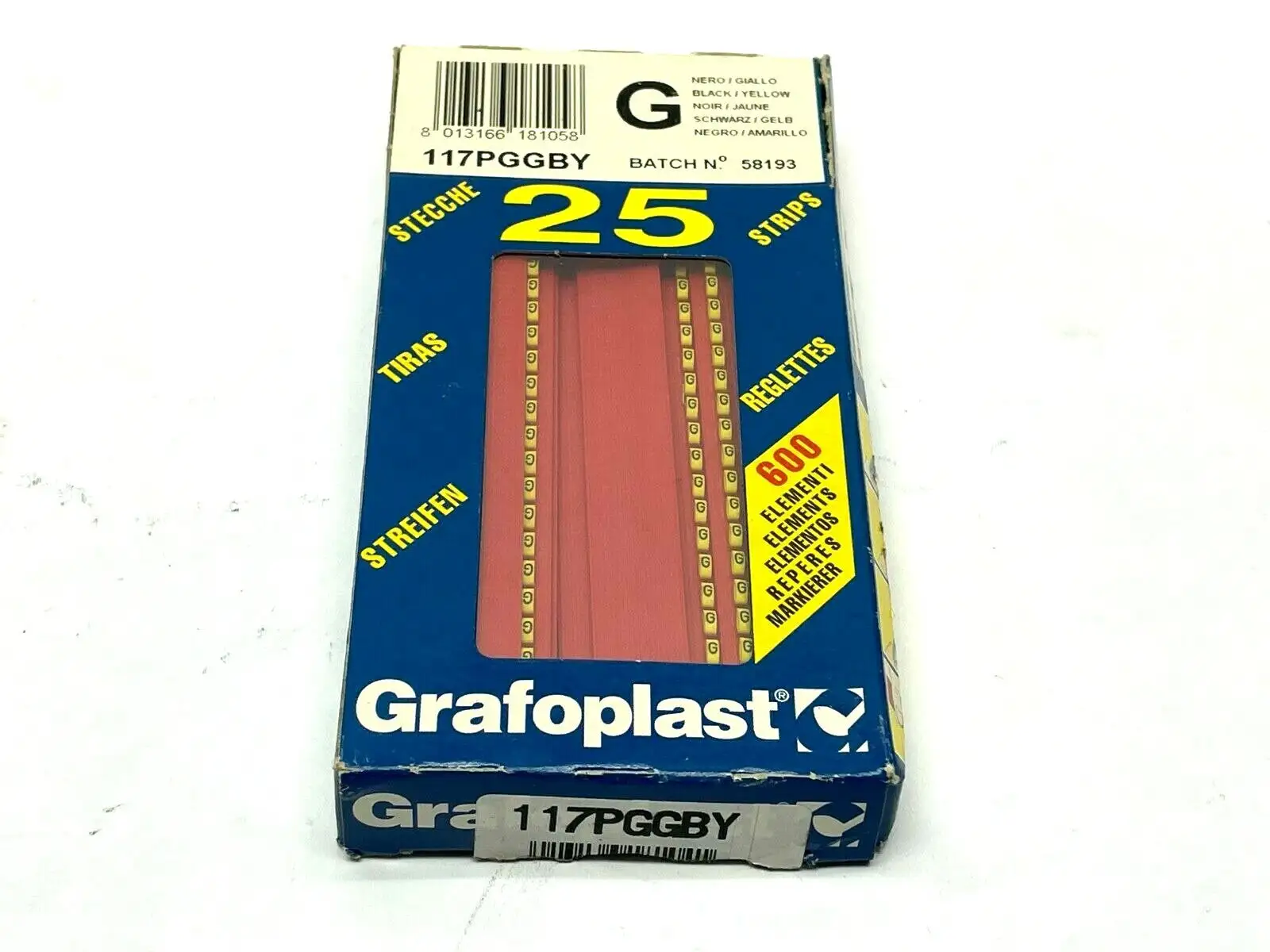 117PGGBY | Grafoplast  Wiremarker Strips PKG OF 25 - New Other