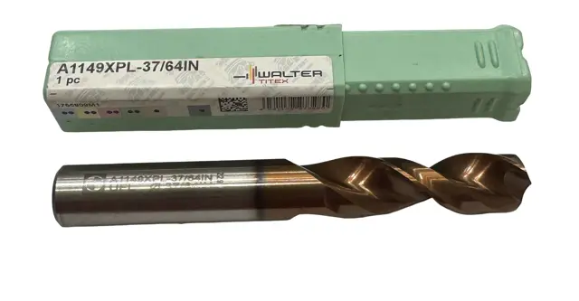 Walter-Titex 37/64" Cobalt Screw Machine Drill 2 Flute XPL Coated