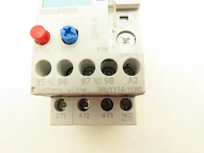 Siemens 3RU1116-1KB0 Overload Relay Motor Protection 9-12A 690V 1NO 1NC
