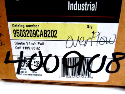 NEW GE CR9503209CAB202 SOLENOID STROKE 1 110V 60HZ
