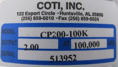NEW COTI CP200-100K LOAD CELL 100,000 LBS CP200100K