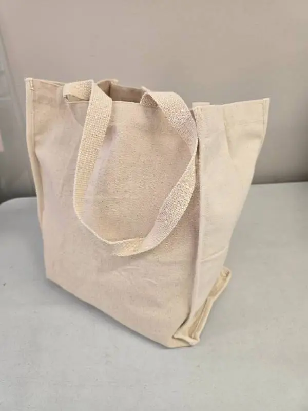 18 - Cotton Canvas Tote Bags - 12" x 13.5"