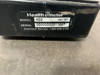 USED HEALTH O METER 402 MECHANICAL PHYSICIAN SCALE, CAPACITY 350 LBS