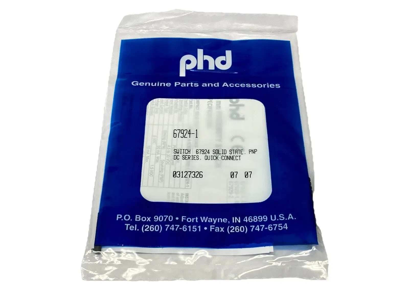67924-1 | Phd  Solid-State Switch DC Series Quick Connect PNP - New