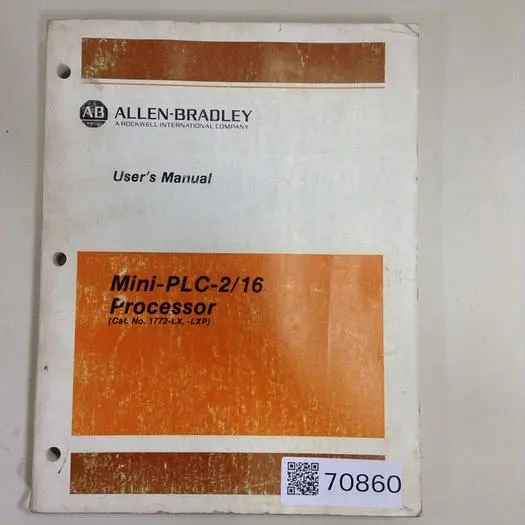 Used ALLEN BRADLEY 1772-6.5.7 Manuals Michigan US | Ideal Machinery #706292