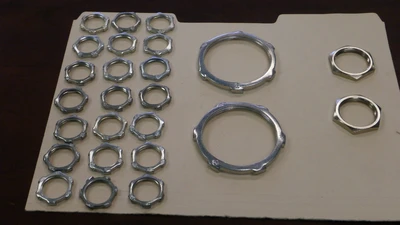 New Steel Conduit Locknuts (, Misc sizes, QTY 140)