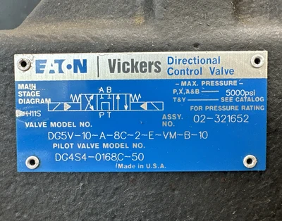 New | in-Stock Eaton DG5V10A8C2EVMB10 Valves/Fittings Indiana US | J&J Industrial Supply #1280971
