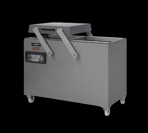 Turbovac Heavy-Duty Double Chamber Vacuum Packaging Machine with Aluminum Cover and Flat Working Surface with 23″ Seal Length