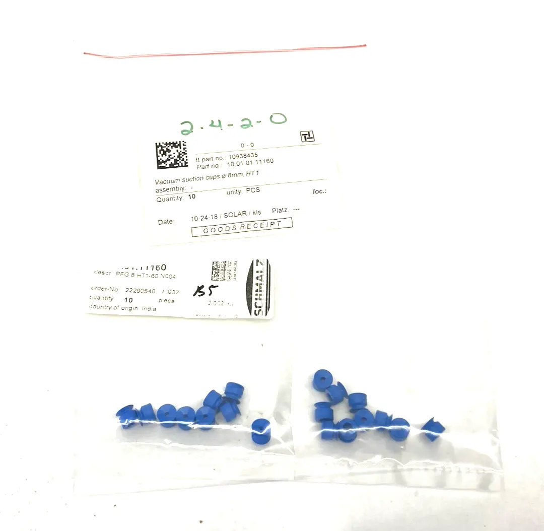 New | in-Stock Schmalz Flat Suction Cup (Round) PFG 8 HT1-60 N004 LOT OF 19 Parts (Hydraulics and Pneumatics) Michigan US | Maverick Industrial Sales #1463019
