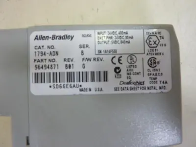USED ALLEN BRADLEY 1794-ADN SER B