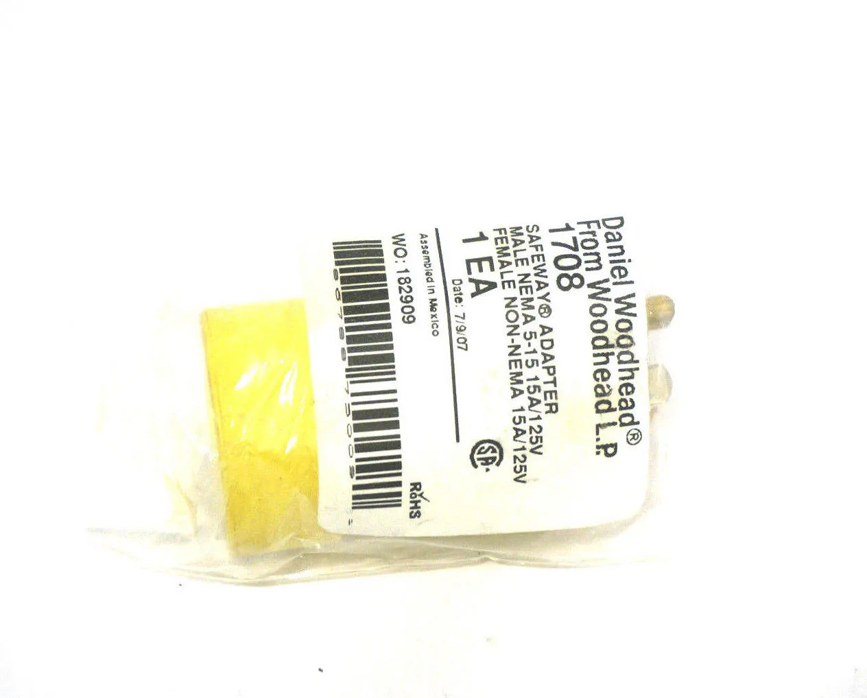 NEW DANIEL WOODHEAD 1708 SAFEWAY ADAPTER