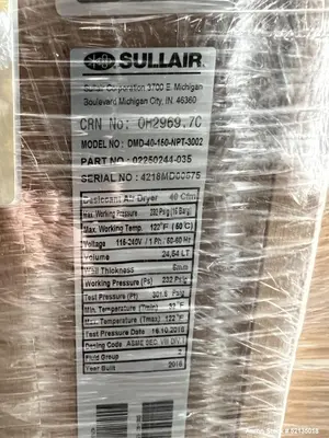 Used SULLAIR DMD-40 Air Compressor Dryers Illinois US | Aaron Equipment #84781