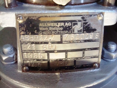 60 Lpm S/S Allweiler Pump Type Ssbd50