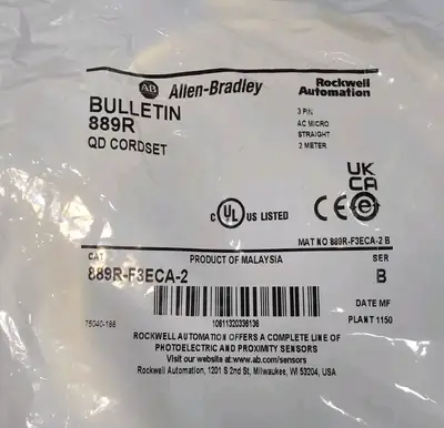 Allen Bradley 889R-F3ECA-2/B QD Corset Loc5D8