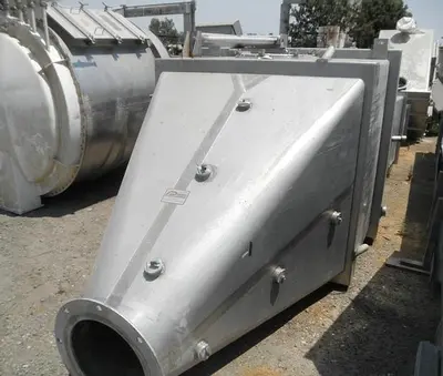 Hopper, 150 CF, S/st, 5' X 4.5' X 5.5', Anderson Dahlen, #S741237
