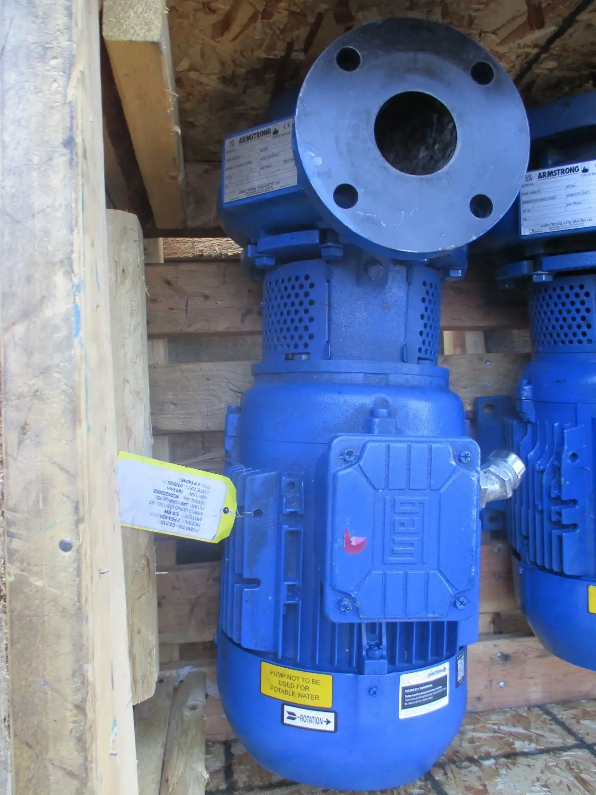 Armstrong #4280, centrifugal water pump, 3" x 2.5" x 6", 5.5 KW