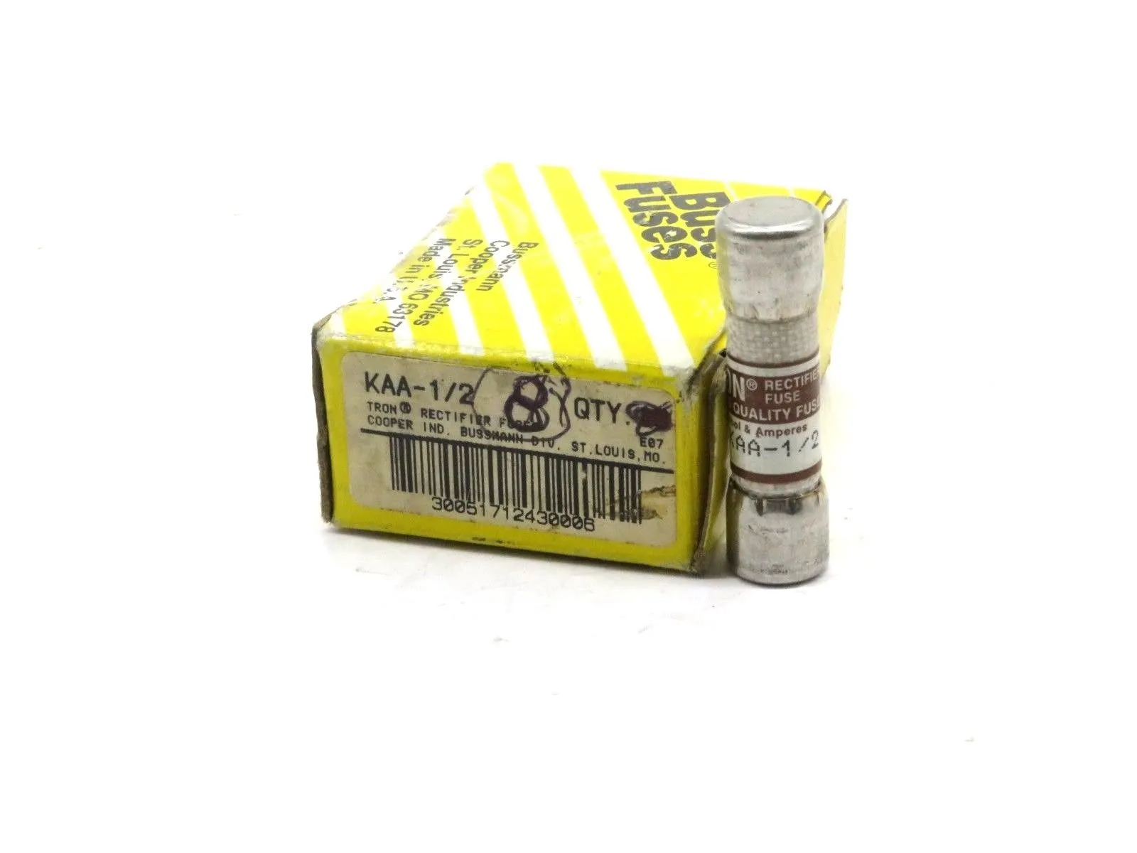 8 NEW BUSSMANN KAA-1/2 FUSES KAA12