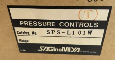 NEW SAGINOMIYA SPS-L101W PRESSURE SWITCH 5AMP 250V SPSL101W