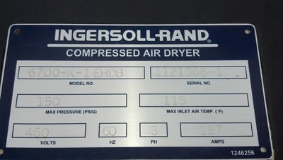IR Model 6700-K-I EHDB Air Dryer, 6700 CFM