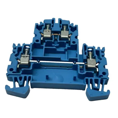 USED ALLEN-BRADLEY SER A FEED THROUGH TERMINAL BLOCK BLUE LOT OF 10