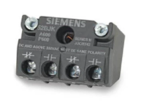Furnas Siemens 52BJK Touchsafe Contact Block with Gold Flashing, 1NO 1NC [New]