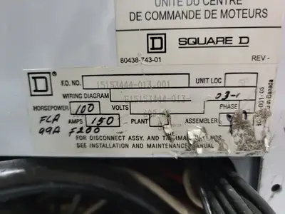 USED SQUARE D MODEL 6