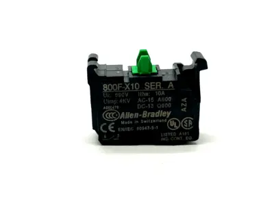 800F-X10 | Allen Bradley  Ser. A Contact Block 600V 10A LOT OF 5 - Used