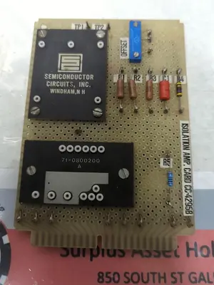 Used SEMICONDUCTOR CIRCUITS INC. CC-4295B Amplifiers Ohio US | Surplus Asset Holdings #1243313