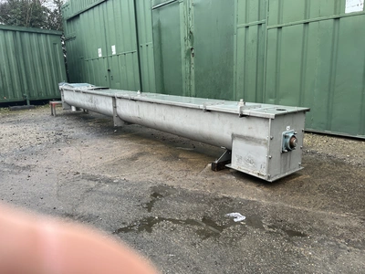 Stainless Steel U section  Conveyor 400 mm dia 450 x 7m long