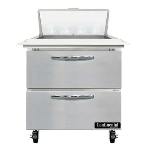 Continental SW32N8C-D 32" Sandwich/salad Prep Table W/ Refrigerated Base, 115v