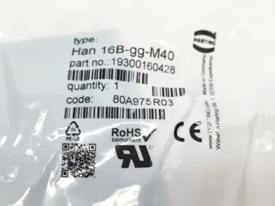New | in-Stock HARTING Insert Housing Han B Hood Top Entry HC M40 Connector Accessories Michigan US | Maverick Industrial Sales #1399873