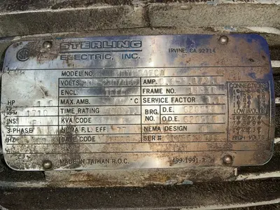 Used STERLING ELECTRIC JBY154FCA Motors (misc) Ohio US | HGR 24 #1482440