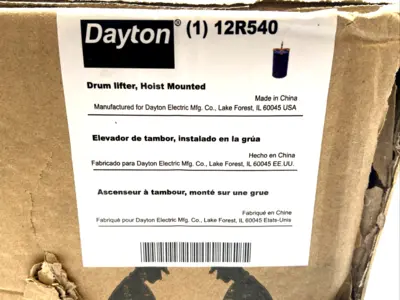USED DAYTON HOIST 3-POINT DRUM LIFTER
